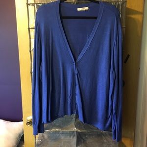 Blue cardigan
